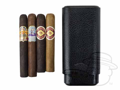 Diamond Crown Sampler With Craftman'S Bench 60 Ring Black Full Grain Leather Churchill Travel Case