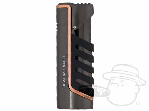 Black Label The Rebel Lighter By Lotus - Dark Gun Satin W/ Copper Line