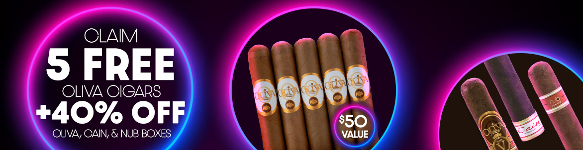 Claim 5 Free Oliva Cigars  