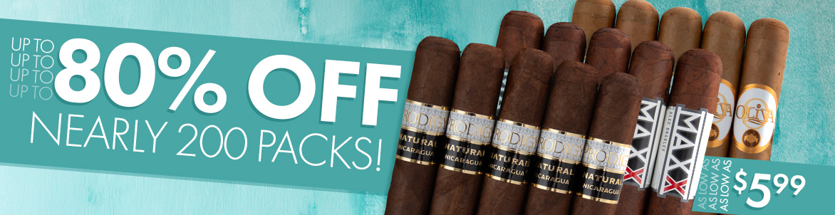up to 80% OFF nearly 200 Packs! 
