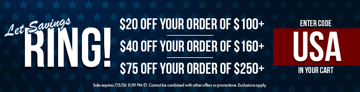 up to $75 OFF for 4th of July