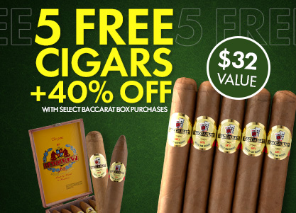 5 FREE Baccarats + 40% OFF Boxes 
