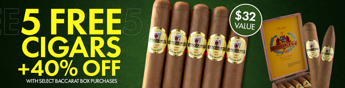 5 FREE Baccarats + 40% OFF Boxes 