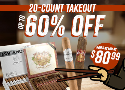 20-Count Takeout: up to 60% OFF boxes 